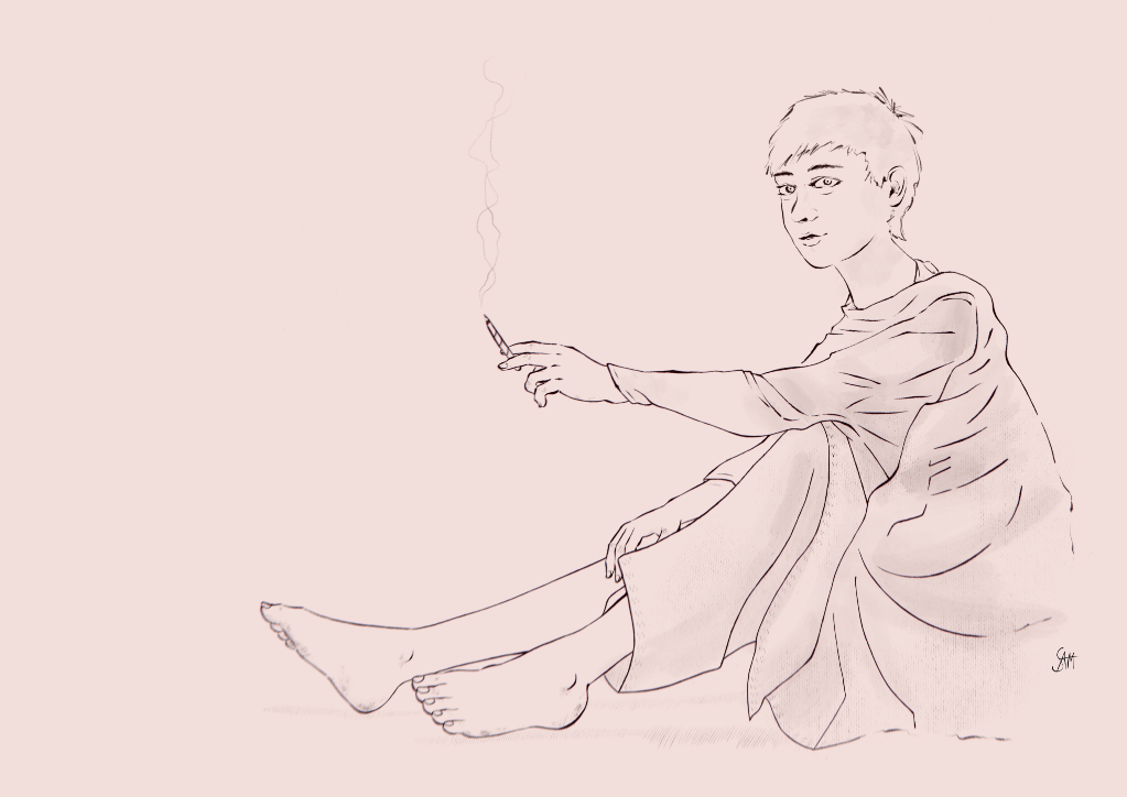 Young Katalin illustration.
